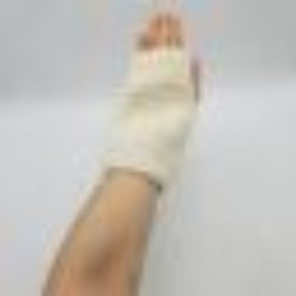 2 Pairs of Handmade Crochet Wrist Warmers, Grey and Ivory Winter Accessory - Picture 14 of 16